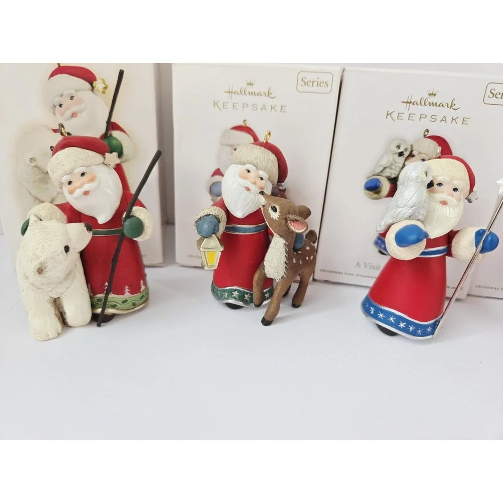 Hallmark Christmas ornament Series A Visit‎ from Santa  #1-6